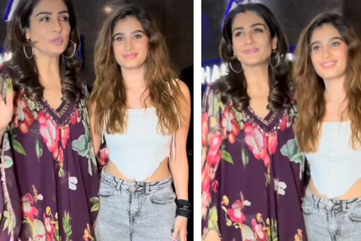 rasha-thadani-brings-gen-z-sass,-raveena-tandon-serves-evergreen-class-on-a-stylish-night-out