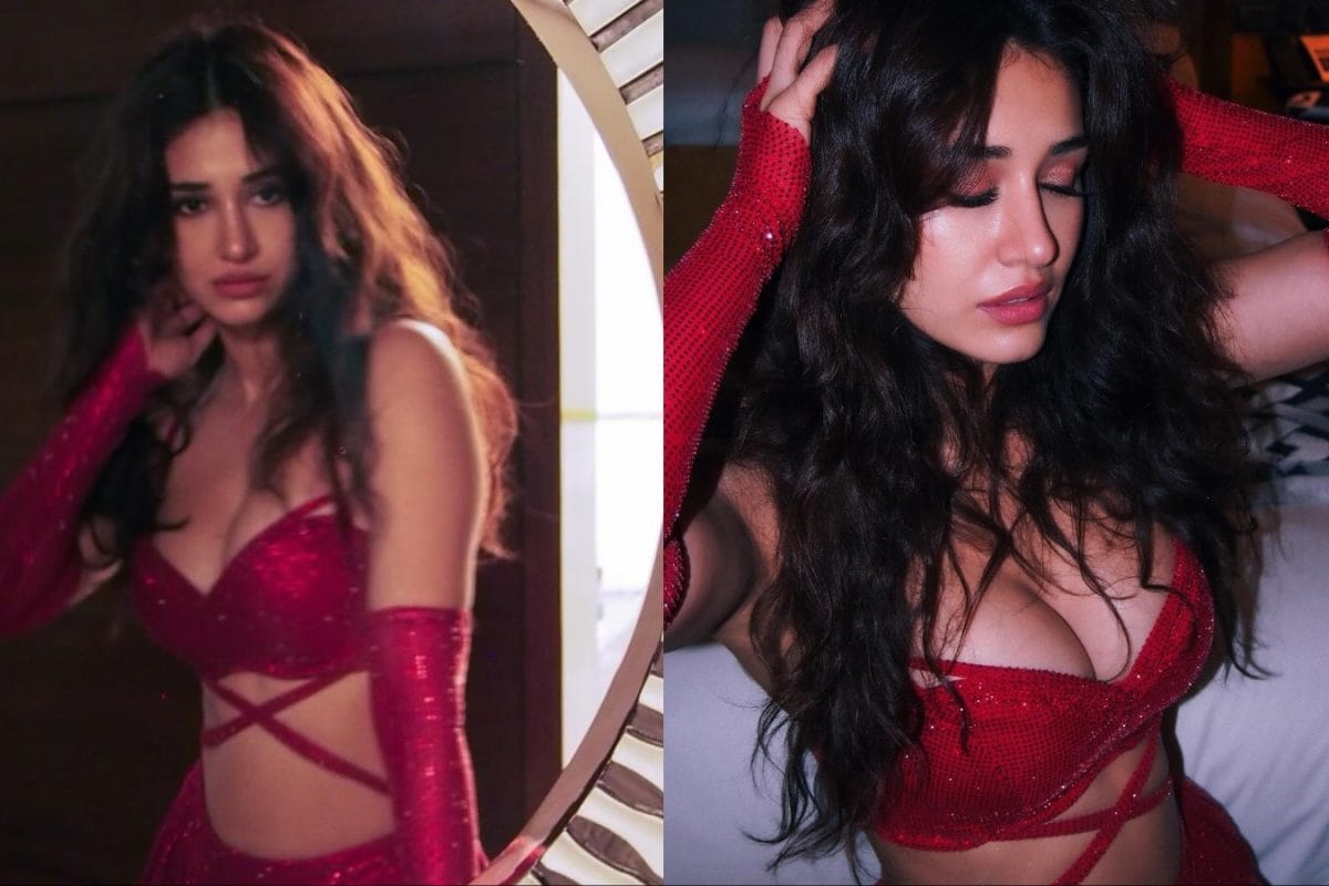 disha-patani-gives-her-red-shimmering-lehenga-a-contemporary-spin-with-gloves