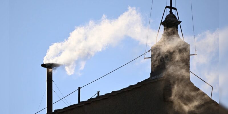 white-smoke-billows-from-sistine-chapel,-signalling-new-pope-elected
