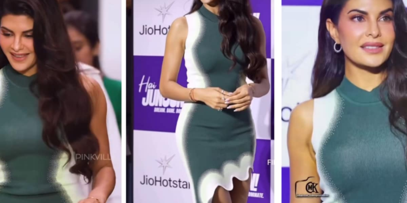 jacqueline-fernandez-dazzles-in-two-toned-mini-dress-at-hai-junoon-musical-night
