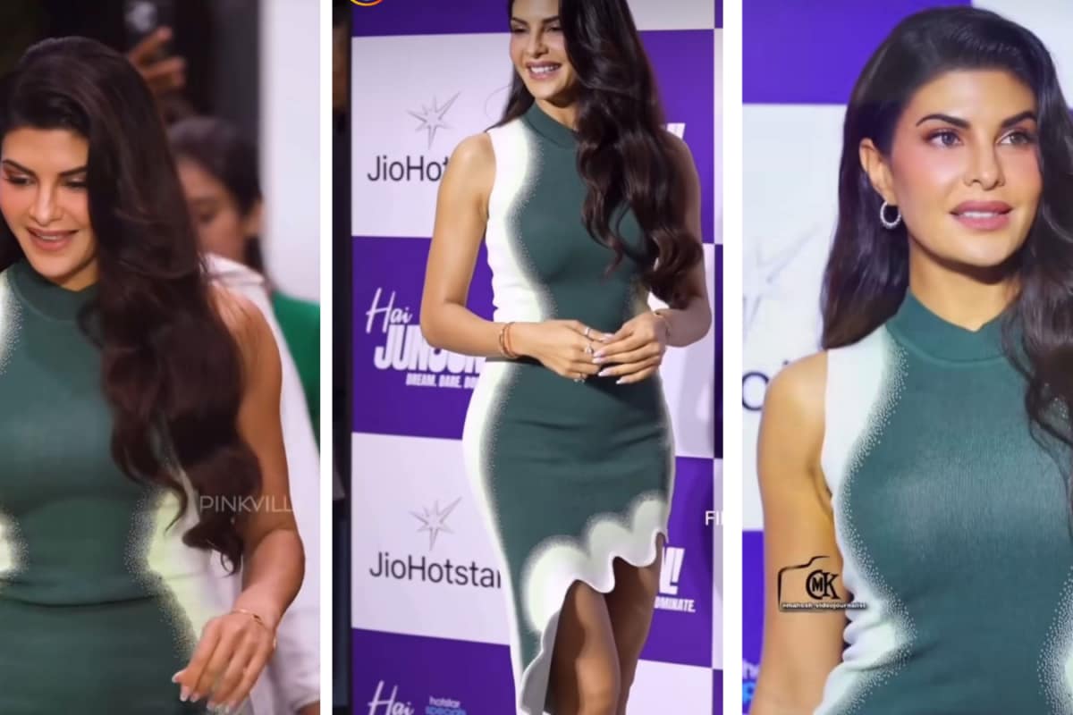 jacqueline-fernandez-dazzles-in-two-toned-mini-dress-at-hai-junoon-musical-night